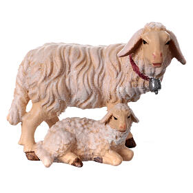 Group of sheep, 11 cm nativity Rainell, in painted Valgardena wood