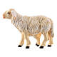Mouton et agneau debout bois peint crèche Rainell Val Gardena 9 cm s3