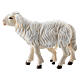 Mouton et agneau debout bois peint crèche Rainell Val Gardena 11 cm s4