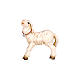 Standing lamb in painted wood from Val Gardena for Rainell Nativity Scene 9 cm s1