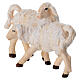 Two lambs, 11 cm nativity Rainell, in painted Valgardena wood s2