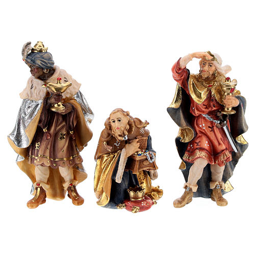 Holy Night stable with figurines,12 pieces painted wood, Rainell Nativity Scene 9 cm 6