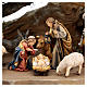 Large hut 12 pieces in painted wood from Val Gardena for Rainell Nativity Scene 11 cm s2