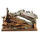 Cabaña corteza grande set 12 piezas madera pintada belén Rainell 11 cm s17