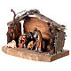 Small hut 6 pieces in painted wood from Val Gardena for Rainell Nativity Scene 9 cm s3