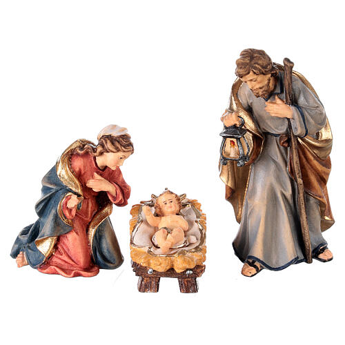 Cabaña corteza pequeña set 6 piezas madera pintada belén Rainell 9 cm 2
