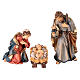 Cabaña corteza pequeña set 6 piezas madera pintada belén Rainell 9 cm s2
