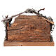 Full nativity set 6 pcs bark stable, painted wood 9 cm Rainell nativity s7
