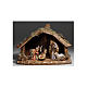 Holy Night lantern 6 pieces in painted wood from Val Gardena for Rainell Nativity Scene 9 cm s1