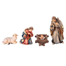 Tyrol Hut for Holy Family 3 pieces in painted wood from Val Gardena for Rainell Nativity Scene 9 cm