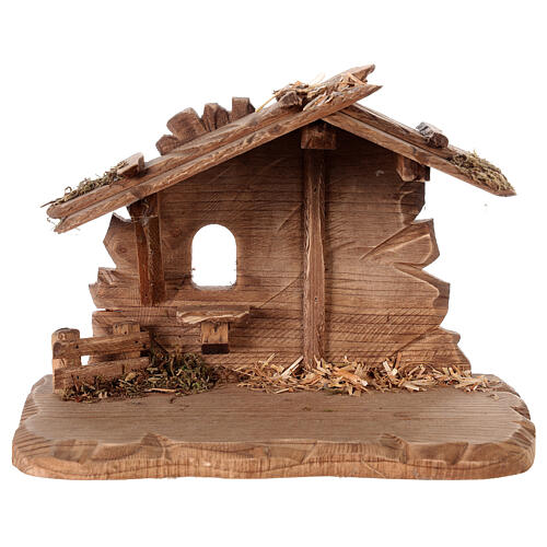 Tyrol Hut for Holy Family 3 pieces in painted wood from Val Gardena for Rainell Nativity Scene 9 cm 4