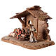Tyrol Hut for Holy Family 3 pieces in painted wood from Val Gardena for Rainell Nativity Scene 9 cm s3