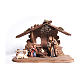 Tyrol Hut for Holy Family 3 pieces in painted wood from Val Gardena for Rainell Nativity Scene 11 cm s1