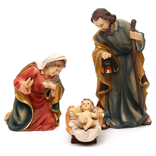 Complete nativity set Mathias model in colored resin 19 cm 5
