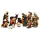 Complete nativity set Mathias model in colored resin 19 cm s1