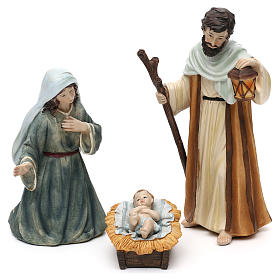 Nativity scene set in painted resin, Orient style 25 cm
