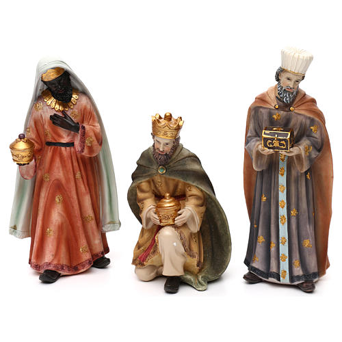 Nativity scene set in painted resin, Orient style 25 cm 3