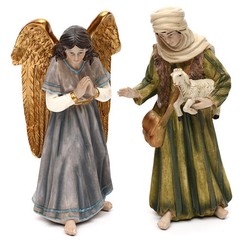 Nativity scene set in painted resin, Orient style 25 cm 4