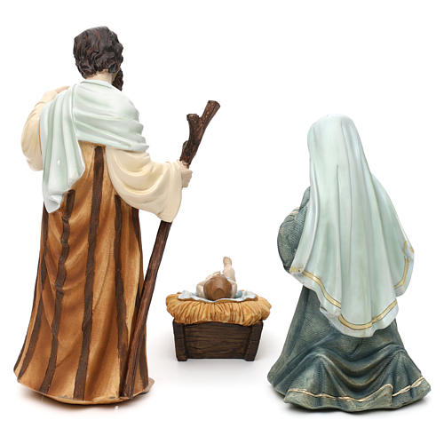 Nativity scene set in painted resin, Orient style 25 cm 6