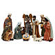 Nativity scene set in painted resin, Orient style 25 cm s1