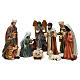 Full nativity set Orient style, in colored resin 25 cm s1