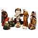 Nativity scene set in painted resin, Eastern style 24 cm s1