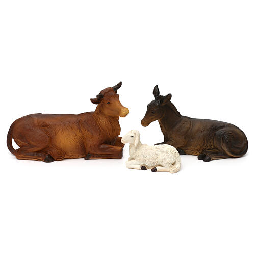 Complete nativity set Orientale style in colored resin, 24 cm 4