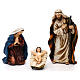 Nativity scene set with shepherds colored resin 30 cm s2