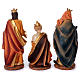 Nativity scene set with manger, in colored resin 40 cm s6