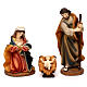 Complete Nativity set with manger, in colored resin 30 cm s2