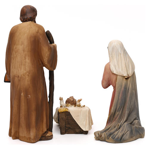 Belén completo Natividad con músico resina coloreada 20 cm 6