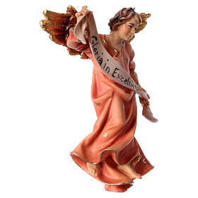 Figura anjo cor-de-rosa Val Gardena presépio Original peças altura média 12 cm