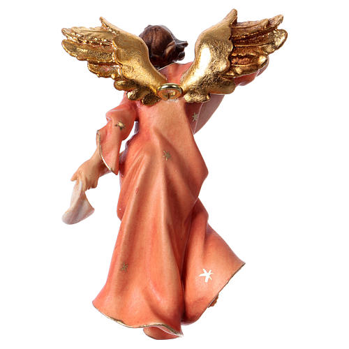 Figura anjo cor-de-rosa Val Gardena presépio Original peças altura média 12 cm 4