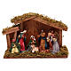 Stable with Nativity 9 characters 12 cm s1
