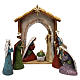 Nativity Scene 7 characters with hut 16 cm s1
