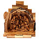 Nativity scene with cave in Bethlehem olive wood 15x15x10 cm s1