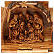 Nativity scene with cave in Bethlehem olive wood 15x15x10 cm s2