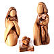 Nativity scene in olive wood from Bethlehem with stable and palm tree 15 cm s4