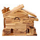 Olive wood Nativity Scene and stable from Bethlehem 20x20x10 cm s5