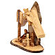 Nativity scene with cave in Bethlehem olive wood, stylized 20x20x10 cm s2