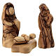 Nativity scene with cave in Bethlehem olive wood, star and palm tree 20x20x15 cm s4