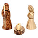 Nativity Scene in olive wood from Bethlehem with palm and star 20x20x15 cm s2