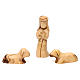 Nativity Scene in olive wood from Bethlehem with palm and star 20x20x15 cm s4