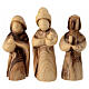 Nativity Scene in olive wood from Bethlehem with palm and star 20x20x15 cm s6