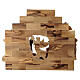 Nativity Scene in olive wood from Bethlehem with palm and star 20x20x15 cm s10
