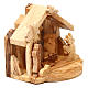 Nativity Scene in olive wood from Bethlehem with palm 10x10x10 cm s3