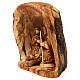 Cabaña con Natividad 3 piezas de madera de olivo Belén 25x20x15 cm s3