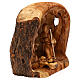 Cabaña con Natividad 3 piezas de madera de olivo Belén 25x20x15 cm s4