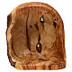 Capanna con Natività 3 pz in legno d'ulivo Betlemme 25x20x15 cm s5
