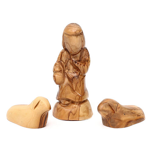 Nativity scene with cave in Bethlehem olive wood 20x30x20 cm 3